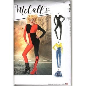 McCalls M7269 Misses Costume, Unitard, Harlequin Pattern New Size 12 to 20